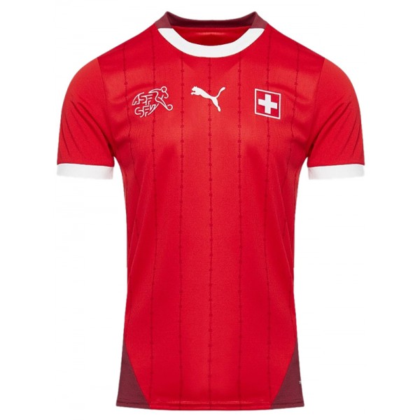Switzerland domicile maillot uniforme de football premier maillot de sport du kit de football homme 2024 Euro cup